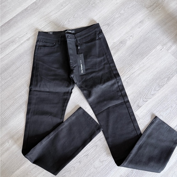the kooples Size 31 x 34 Black Fitted Button Fly Jeans NWT $170
